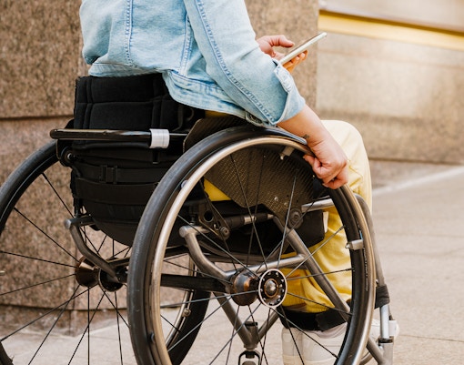 Person on a wheelchair
