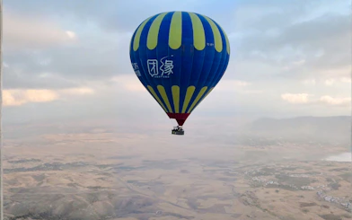 Hot air balloon over Ihlara Canyon at sunrise, Cappadocia.