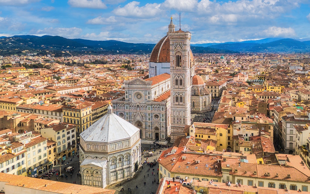 Florence Cathedral aerial view with exclusive tour entry access.