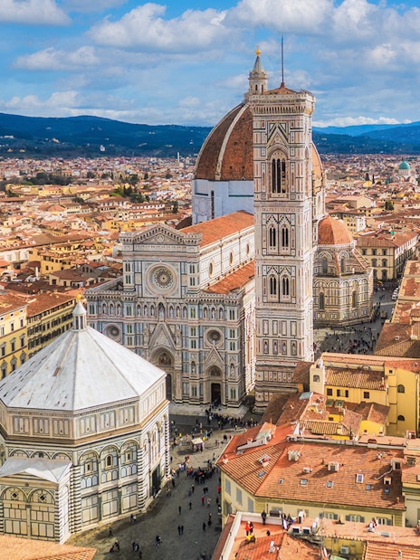 Florence Cathedral aerial view with exclusive tour entry access.
