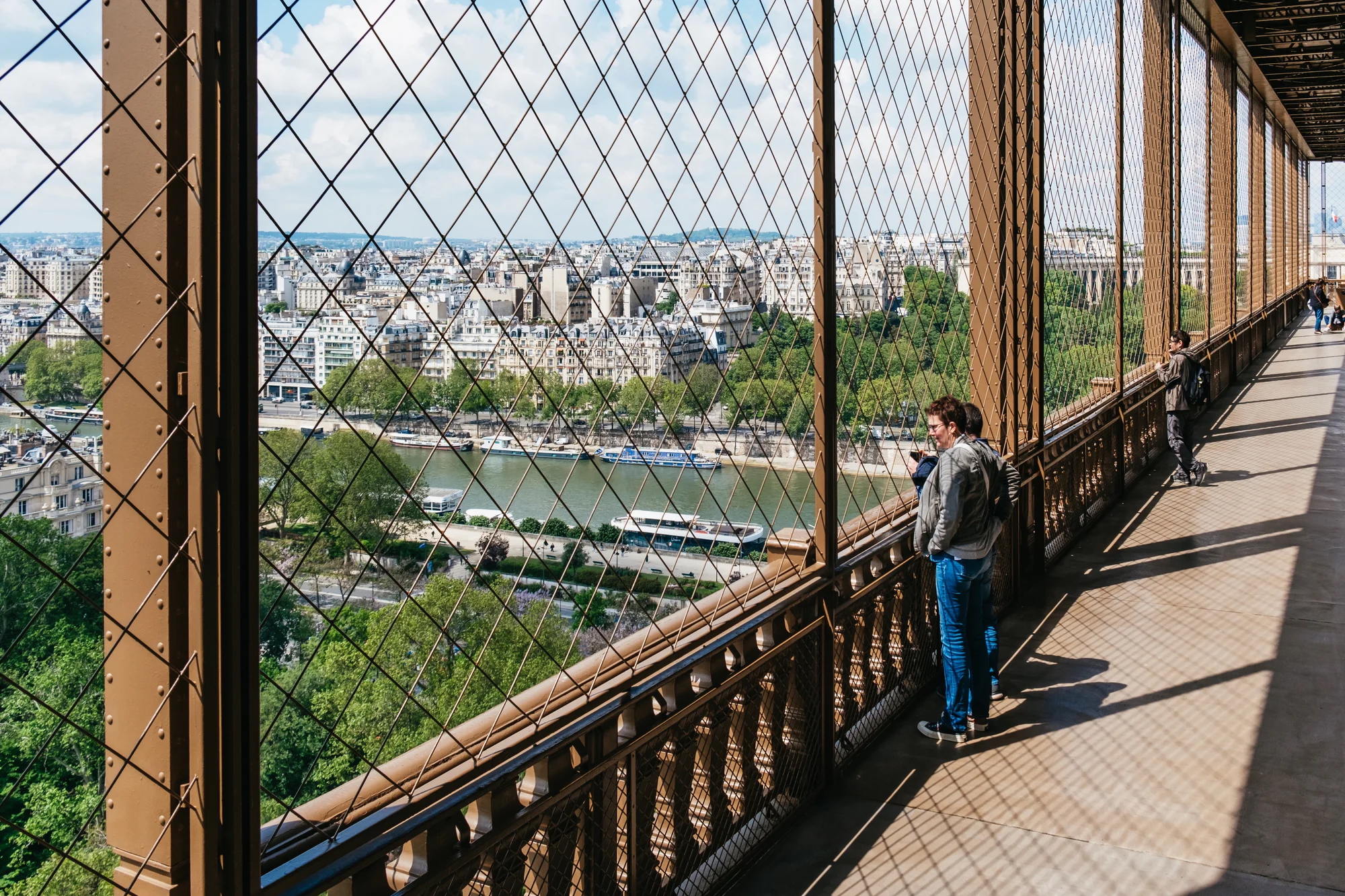 Exploring the first floor of the Eiffel Tower
