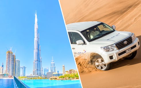 Combo (Ahorra un 16%): Burj Khalifa At the Top y Safari nocturno en el desierto
