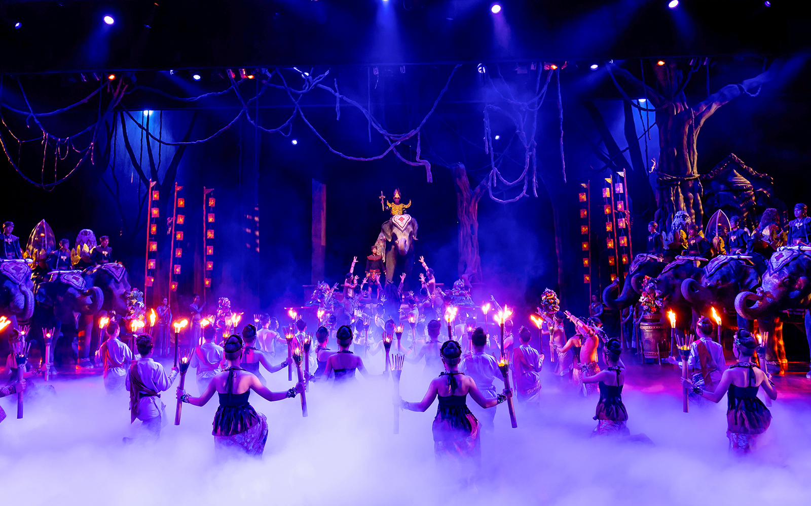 Dancers performing on stage at Phuket Fantasea