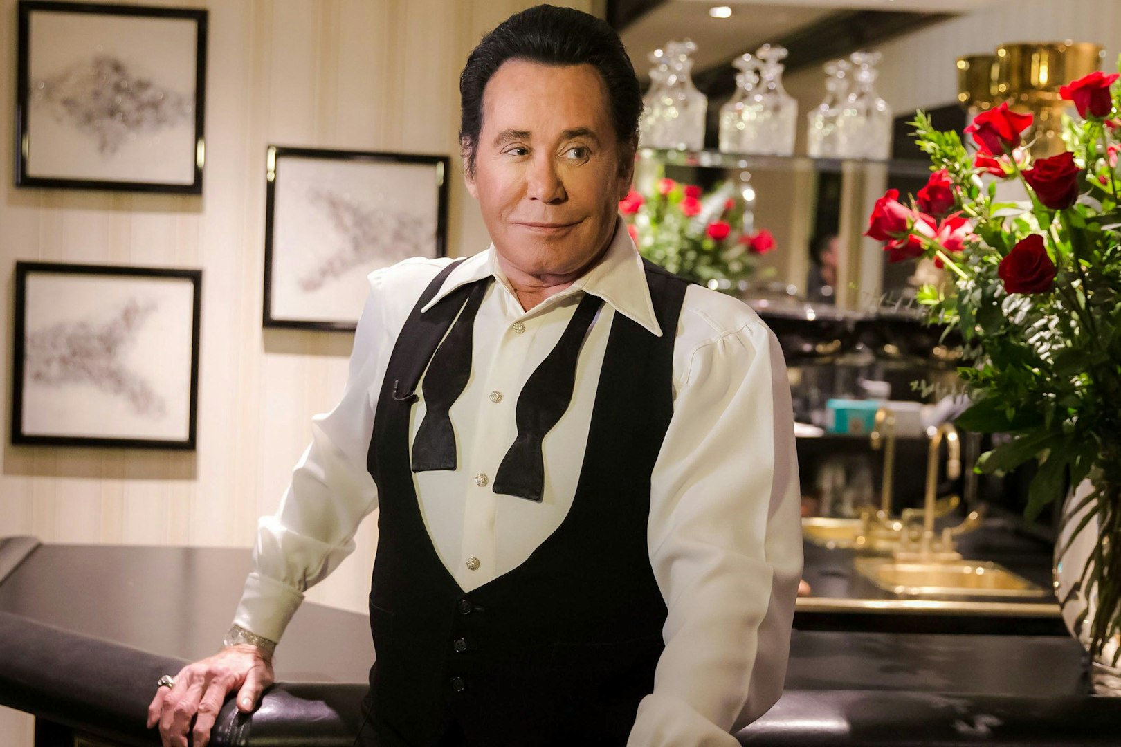 Wayne Newton in a dressing room before the Up Close and Personal stage performance