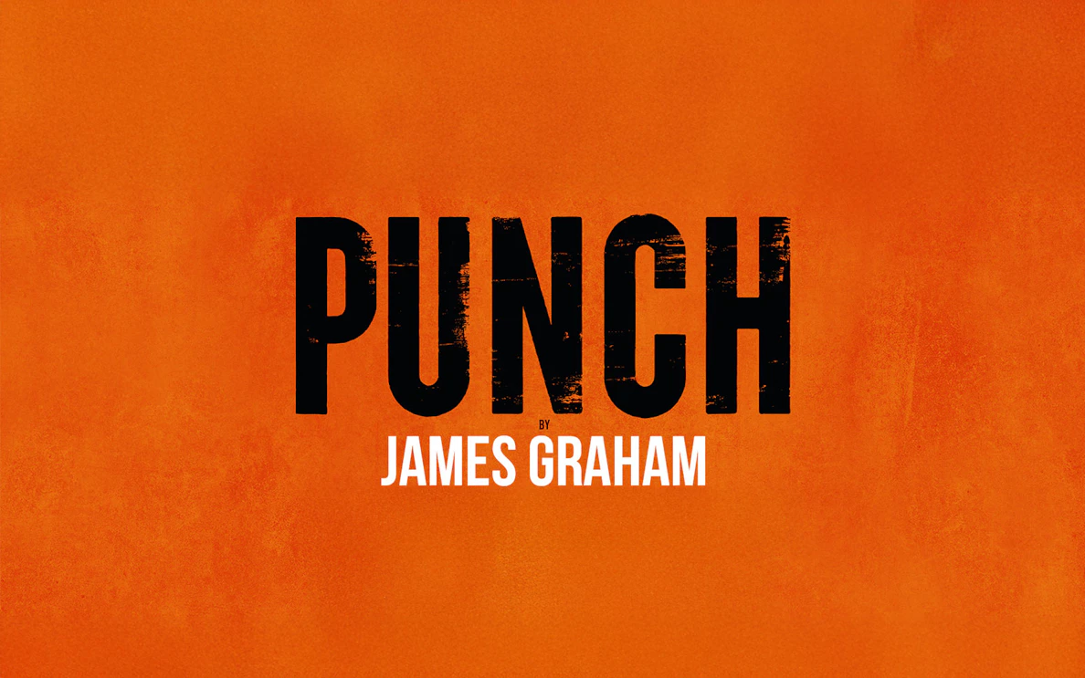 Punch by James Graham text on orange background