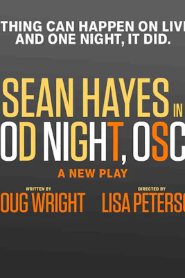 Sean Hayes stars in "Good Night, Oscar," a new play by Doug Wright, directed by Lisa Peterson.