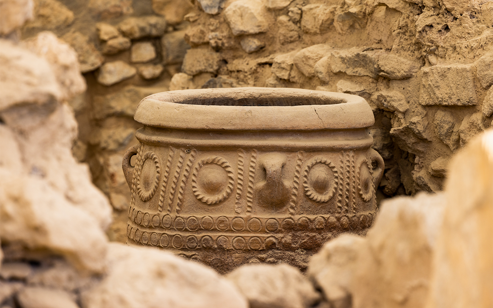 Minotaur art inside Knossos Palace