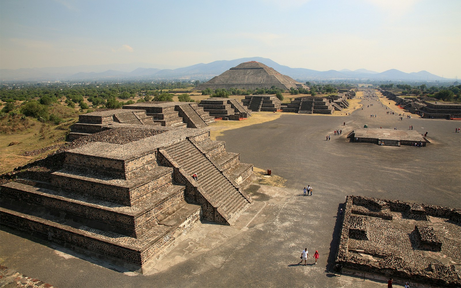 Teotihuacan Pyramids with Pyramid of the Sun in the afternoon, Mexico.