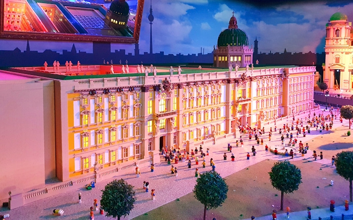 Miniature Berlin landmarks at MINILAND in LEGOLAND Discovery Centre Berlin.