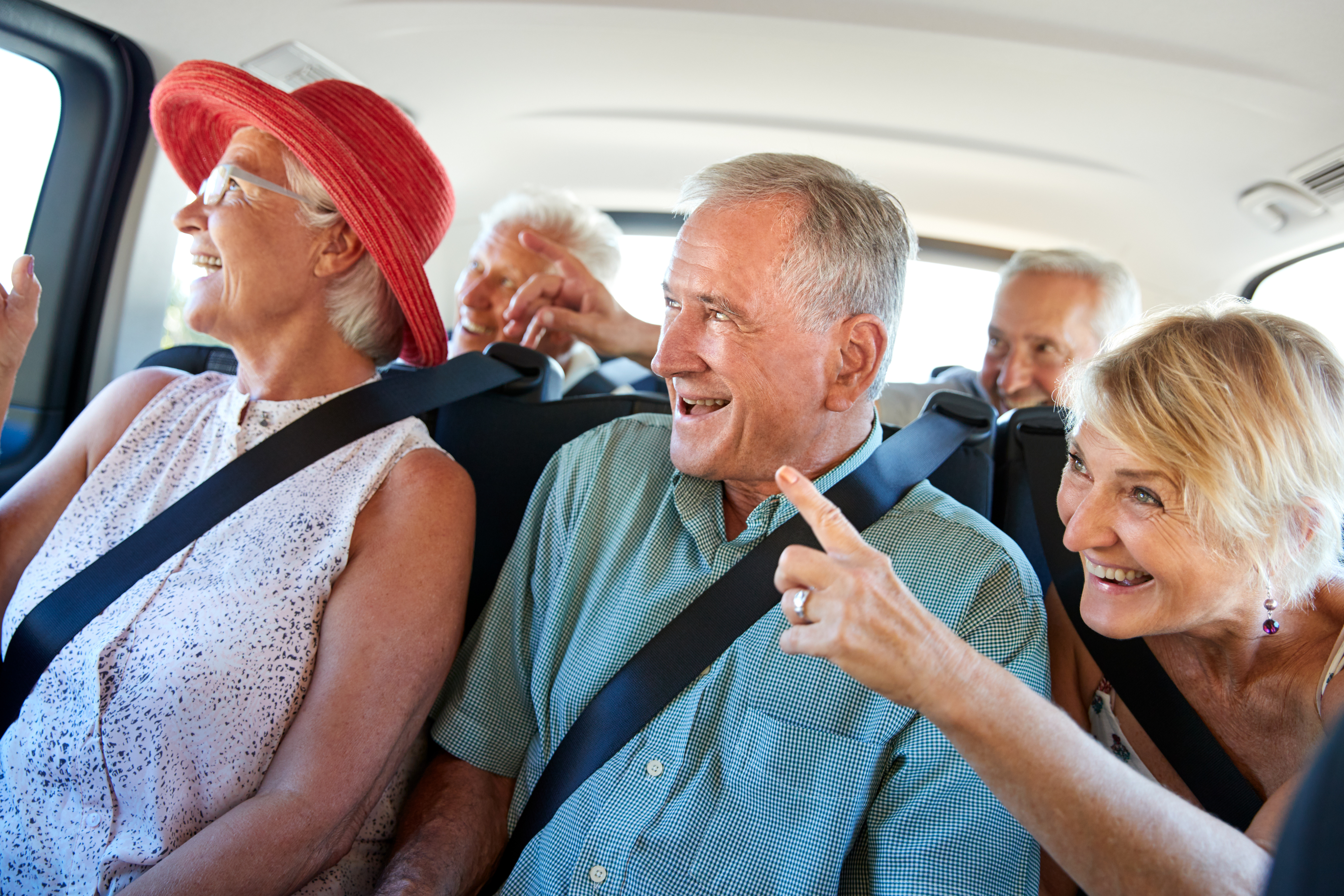 Guests enjoying views during transfers during Daytrip from Prague to Český Krumlov via Hluboká