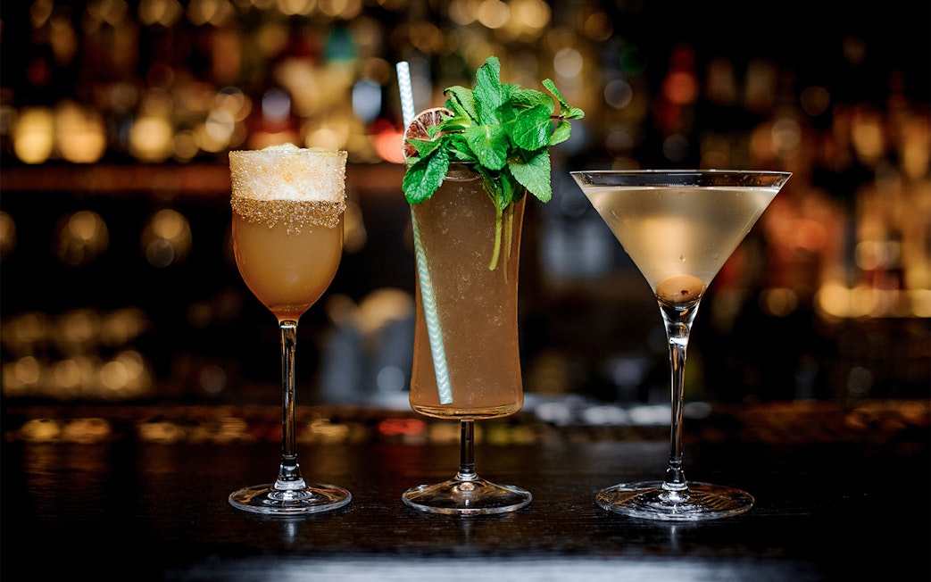 Cocktails at Tablao Flamenco Las Setas bar in Seville.