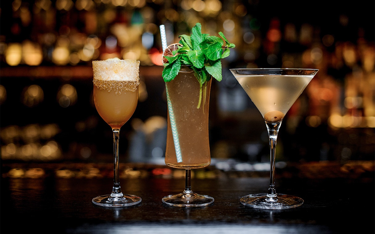 Cocktails at Tablao Flamenco Las Setas bar in Seville.