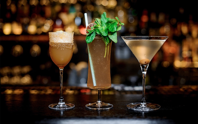 Cocktails at Tablao Flamenco Las Setas bar in Seville.