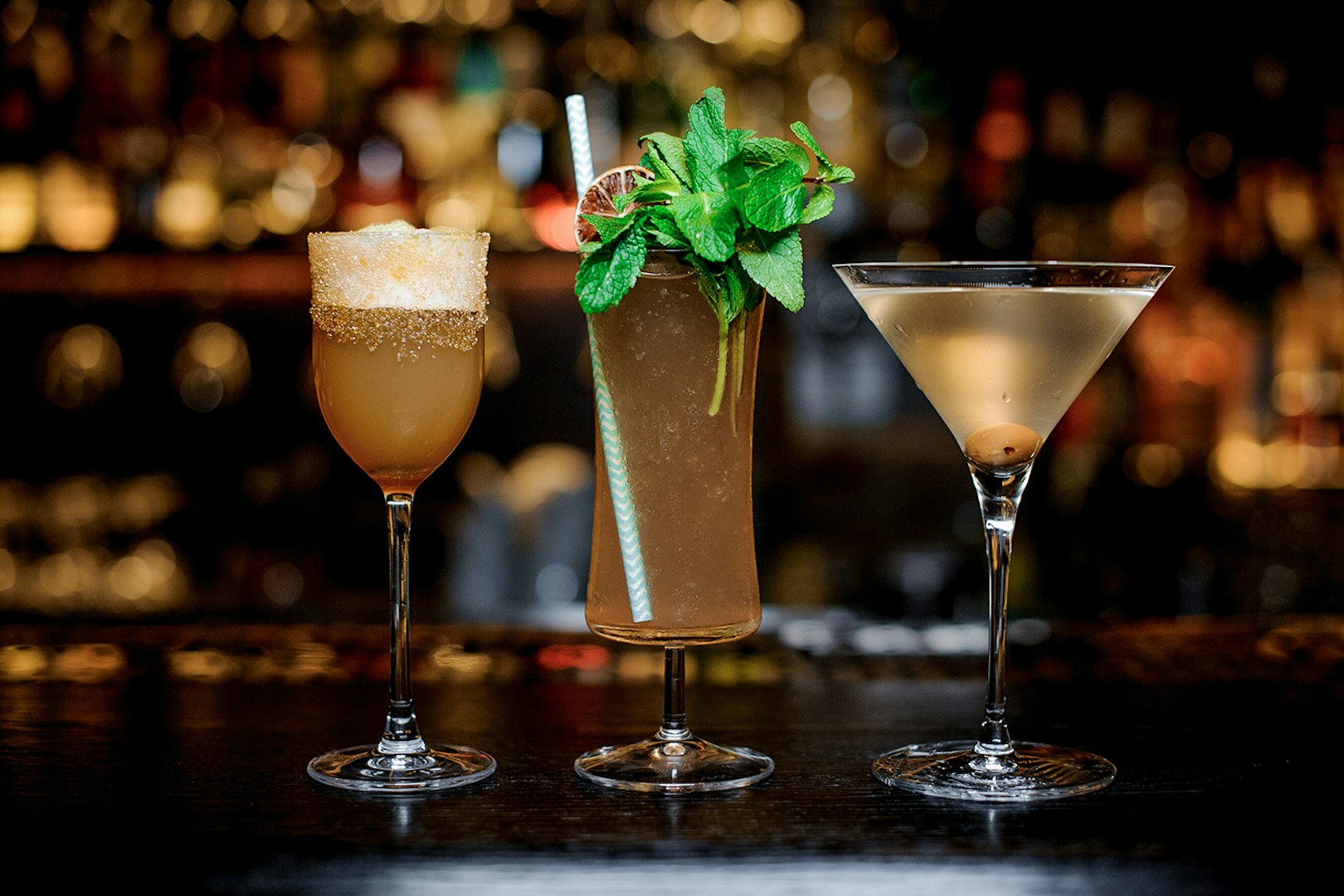 Cocktails at Tablao Flamenco Las Setas bar in Seville.