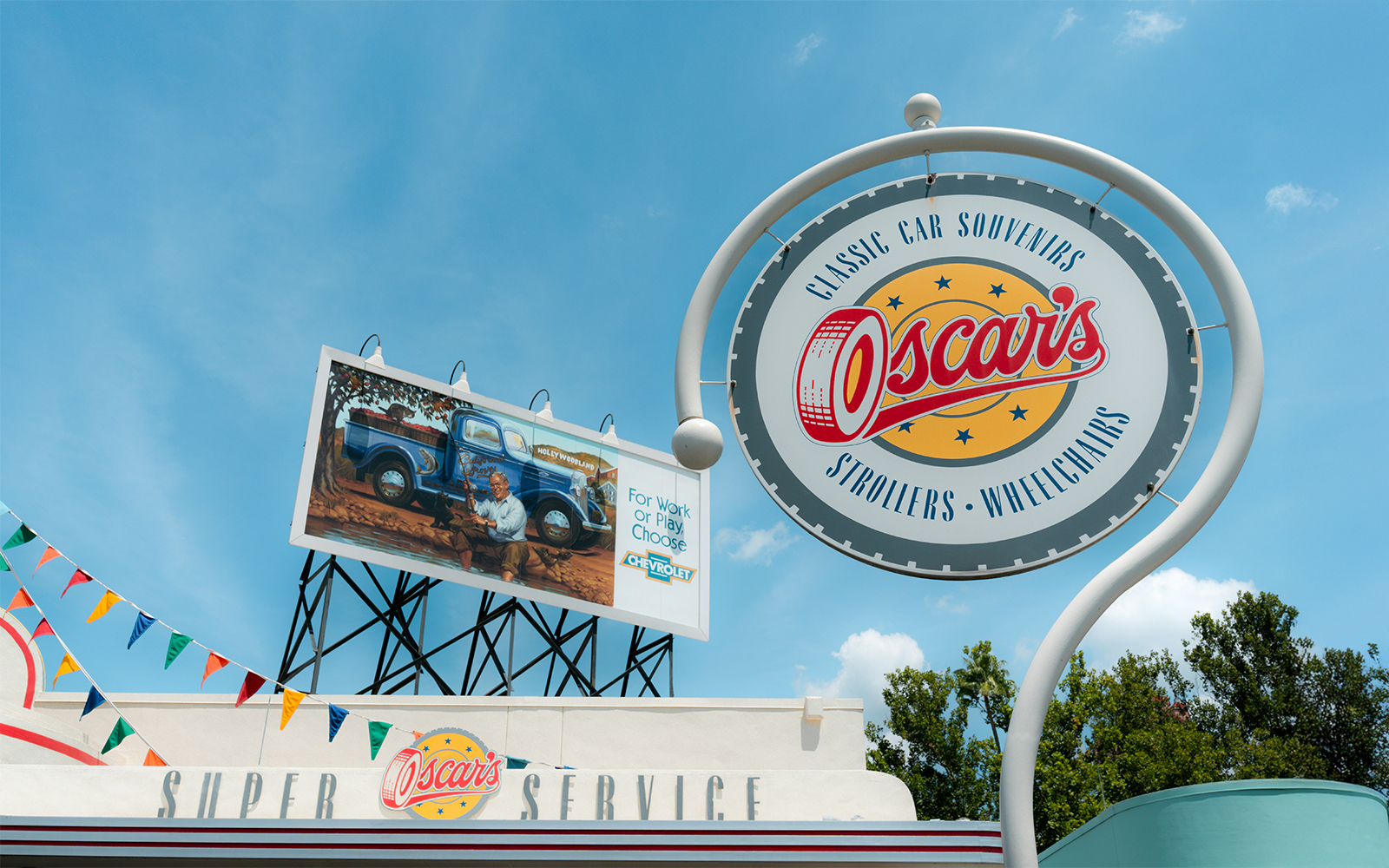 Oscar's Super Service sign at Disney's Hollywood Studios, Orlando.