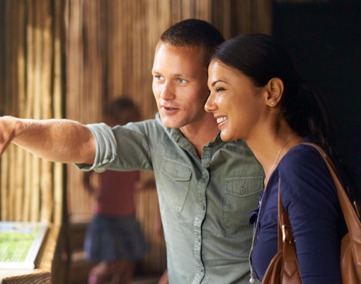 Tiiger park guide giving information about tigers