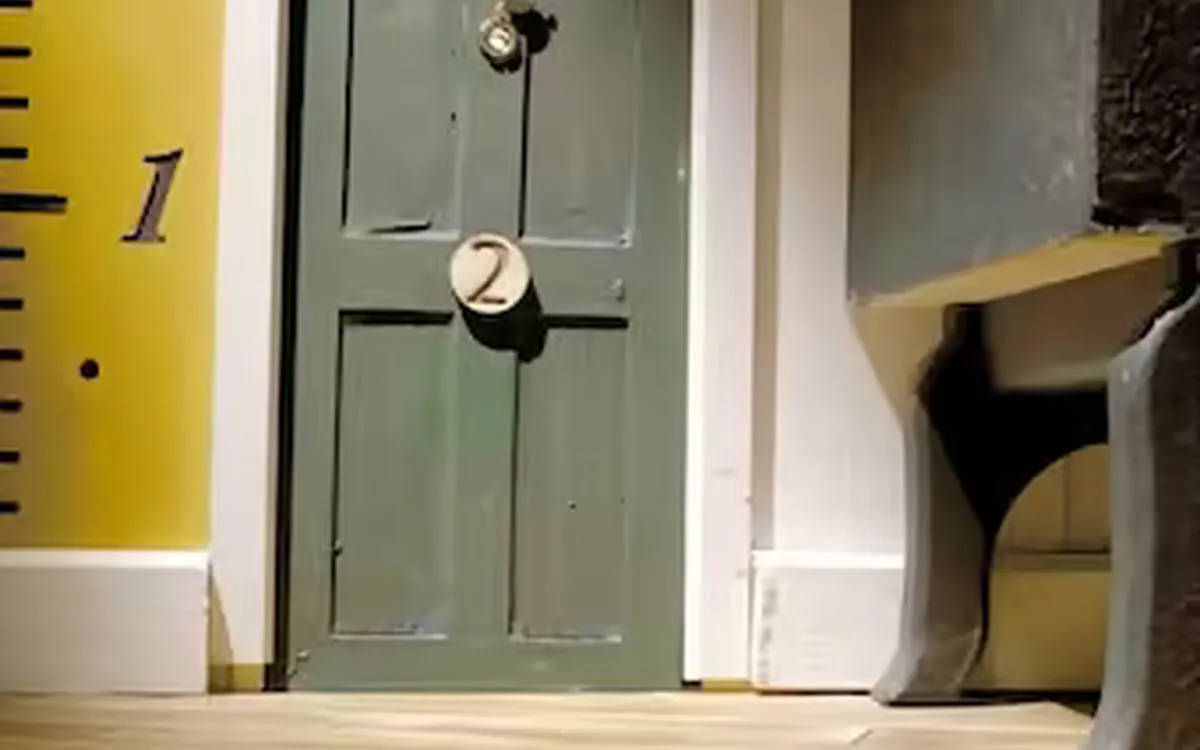 Door with number two in Alice in Puzzleland escape room, Dubai.