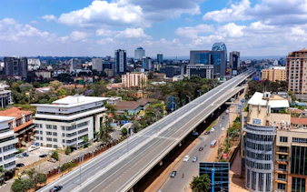 Nairobi cityscape with elevated highway near Bomas of Kenya Cultural Experience.