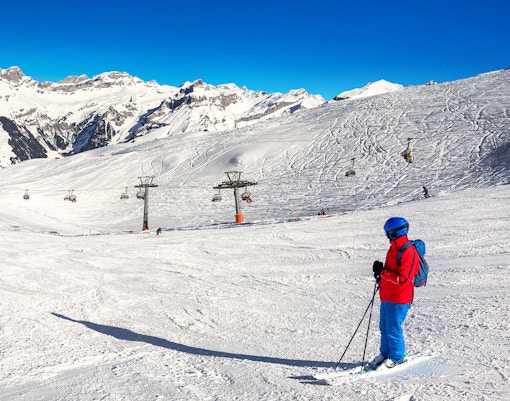 skiing at mount titlis