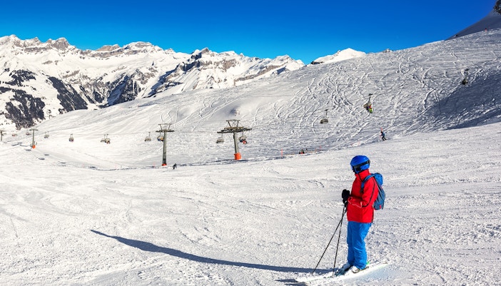 Skiing and snowboarding at Titlis