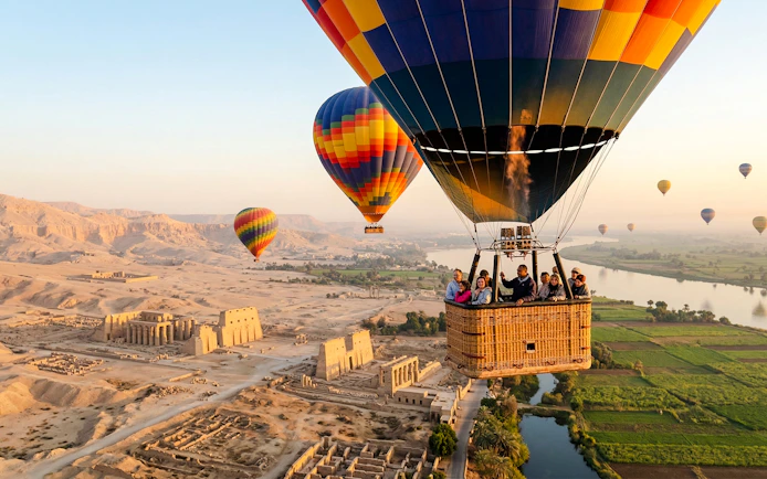 Luxor Sunrise Hot Air Balloon Flight with Round-Trip Transfers