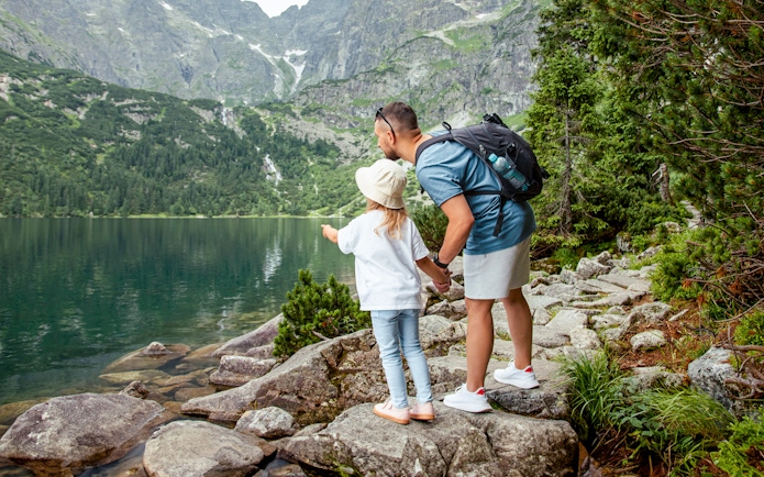 Father and Daughter at Morskie Oko Lake