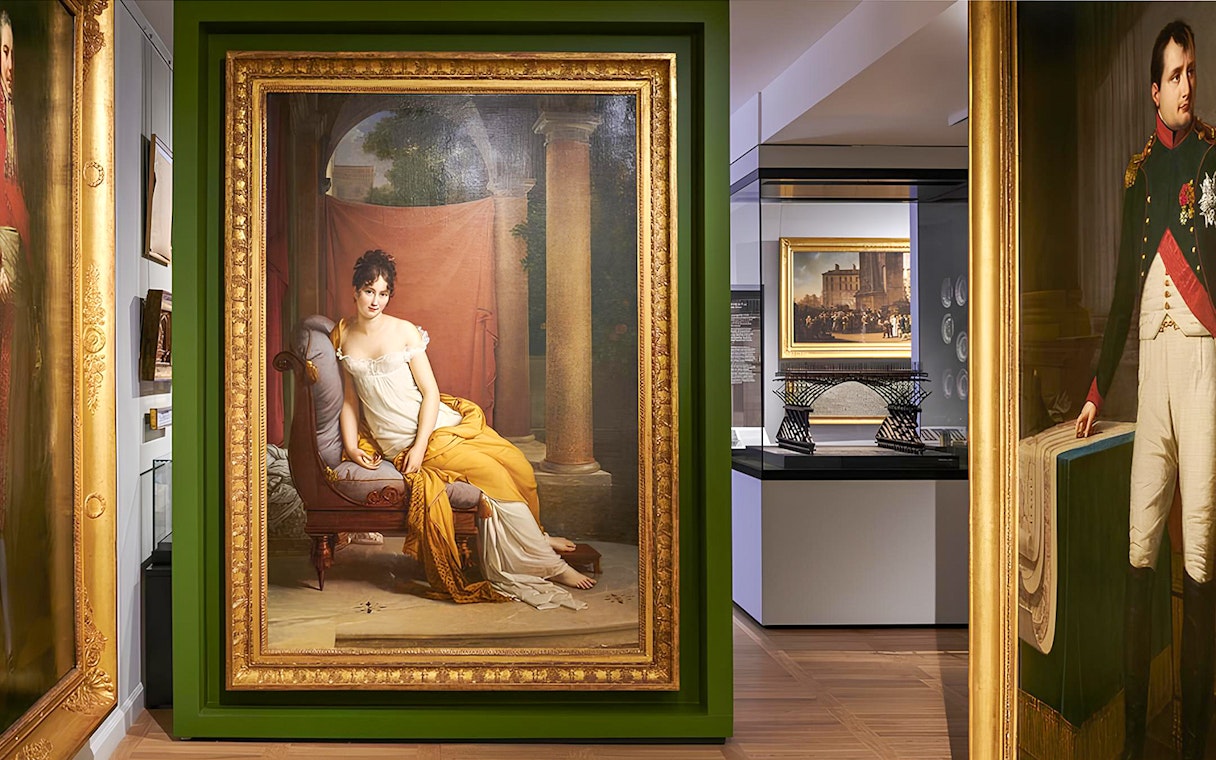 Carnavalet Museum exhibition with historical portraits and artifacts in Paris.