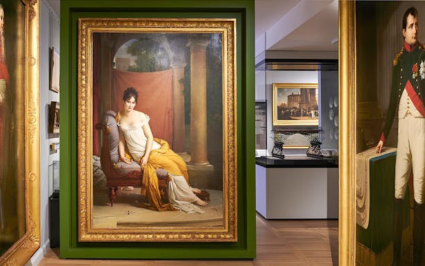 Carnavalet Museum exhibition with historical portraits and artifacts in Paris.