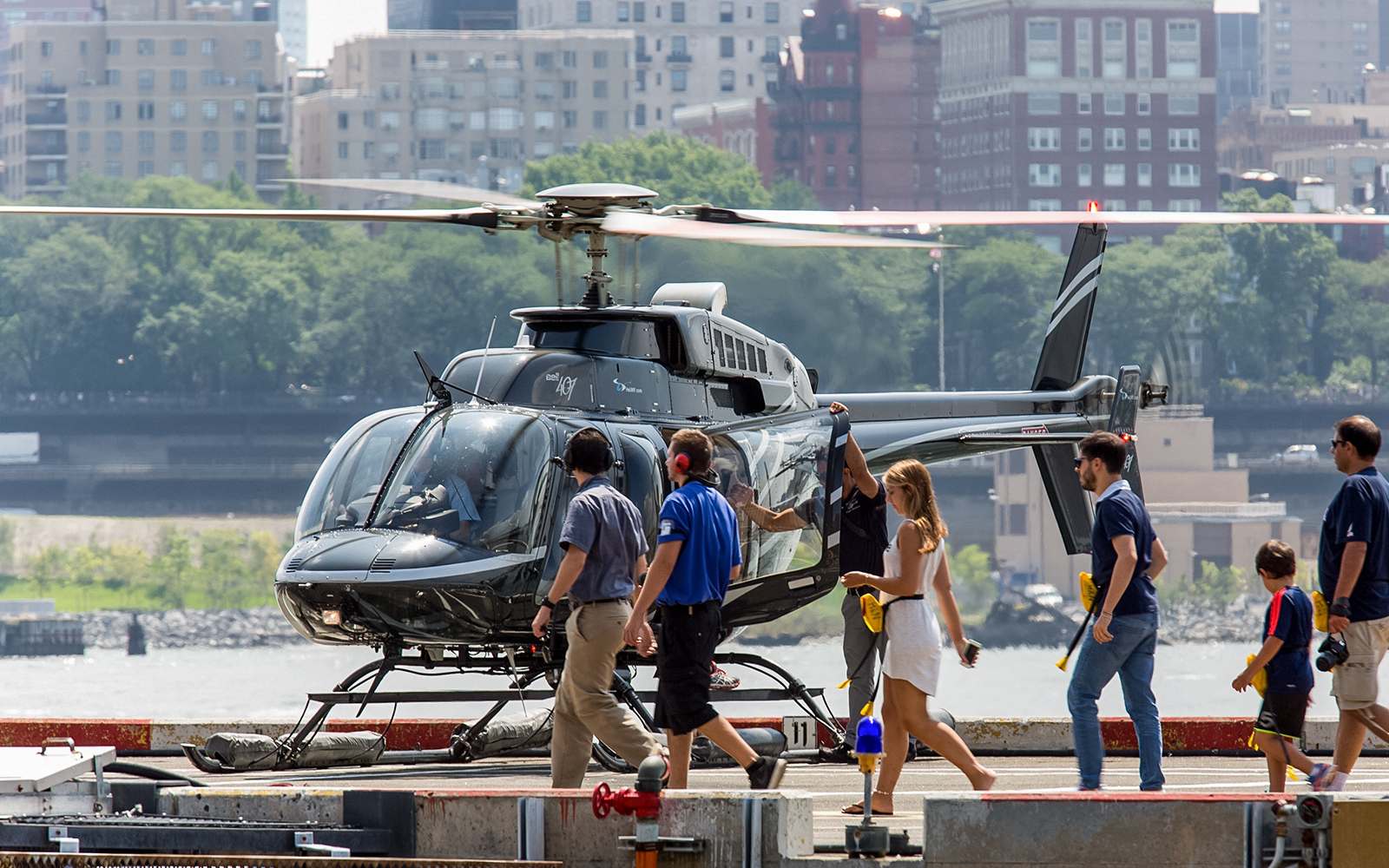 Helicopter tour of New York City