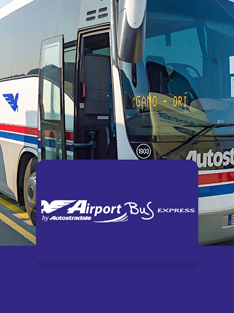 Airport bus at Malpensa Airport for Milan Central Station route.