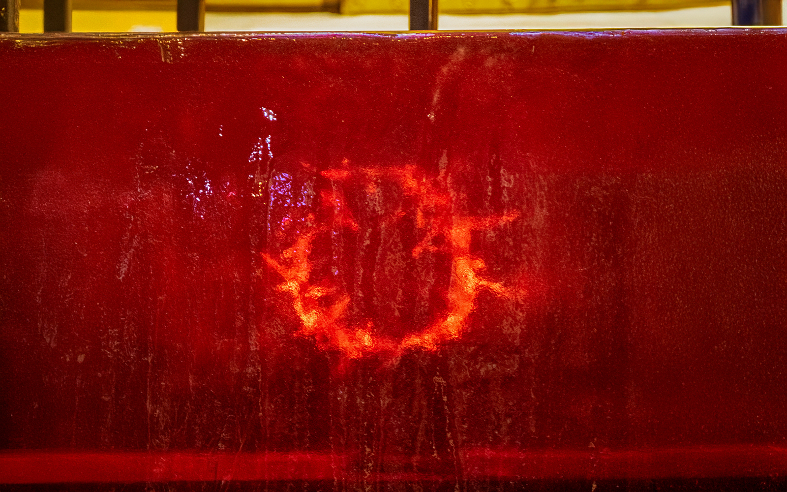 Notre Dame interior with Crown of Thorns relic displayed in Paris, France.