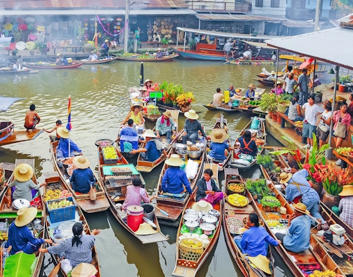 thailand floating market