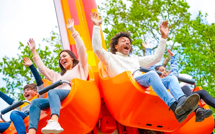 Guests enjoying a ride at LEGOLAND Deutschland.