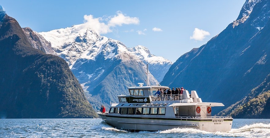 Scenic view from a Flight to Milford Sound