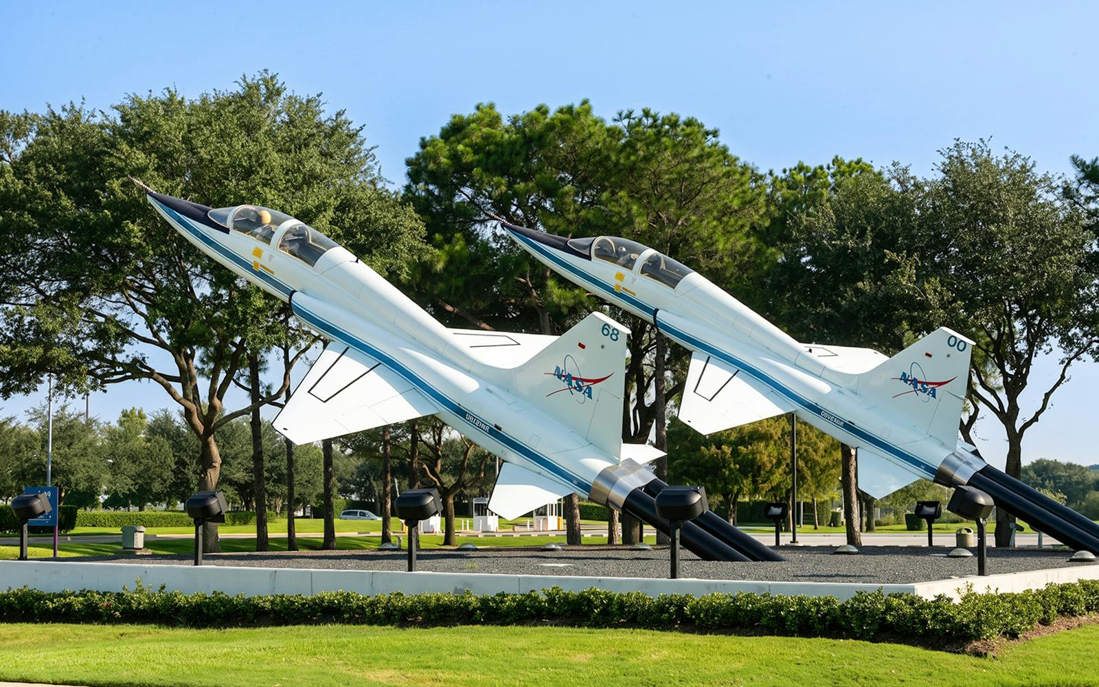 NASA jets display at Space Center Houston.