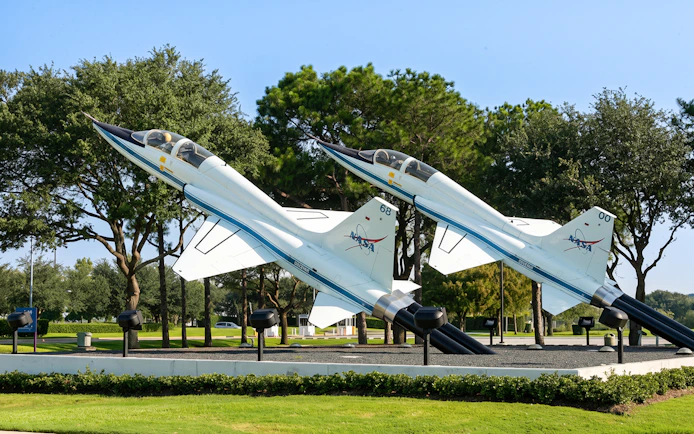 NASA jets display at Space Center Houston.