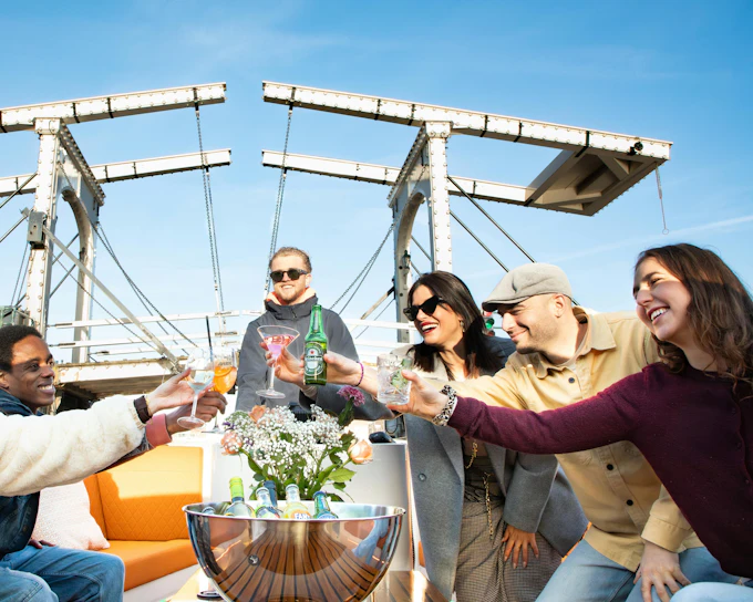 Amsterdam: 1-Hour Luxury Open Boat Cruise with Optional Unlimited Drinks