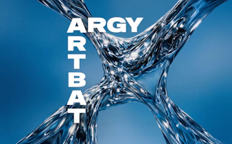 Argy and Artbat event poster for Hi Ibiza with abstract design.