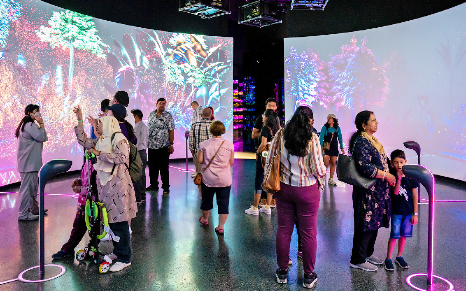 Visitors exploring exhibits at the Heal Institute, Museum of the Future, Dubai.