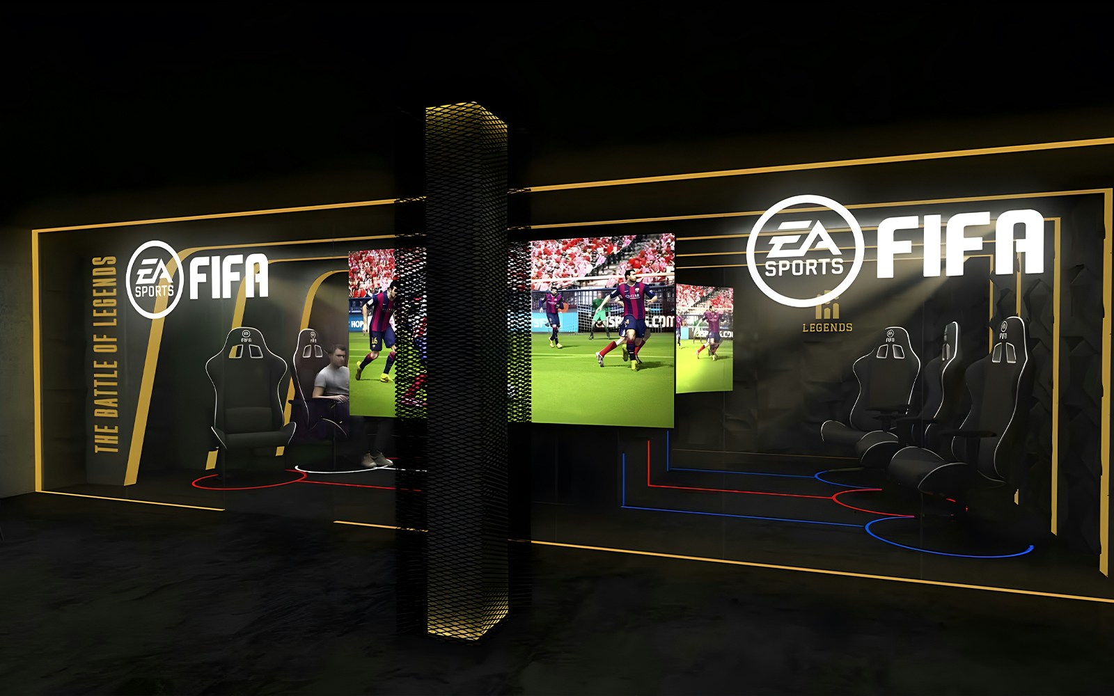 Game Arena Legends Collection in Madrid featuring interactive gaming exhibits.