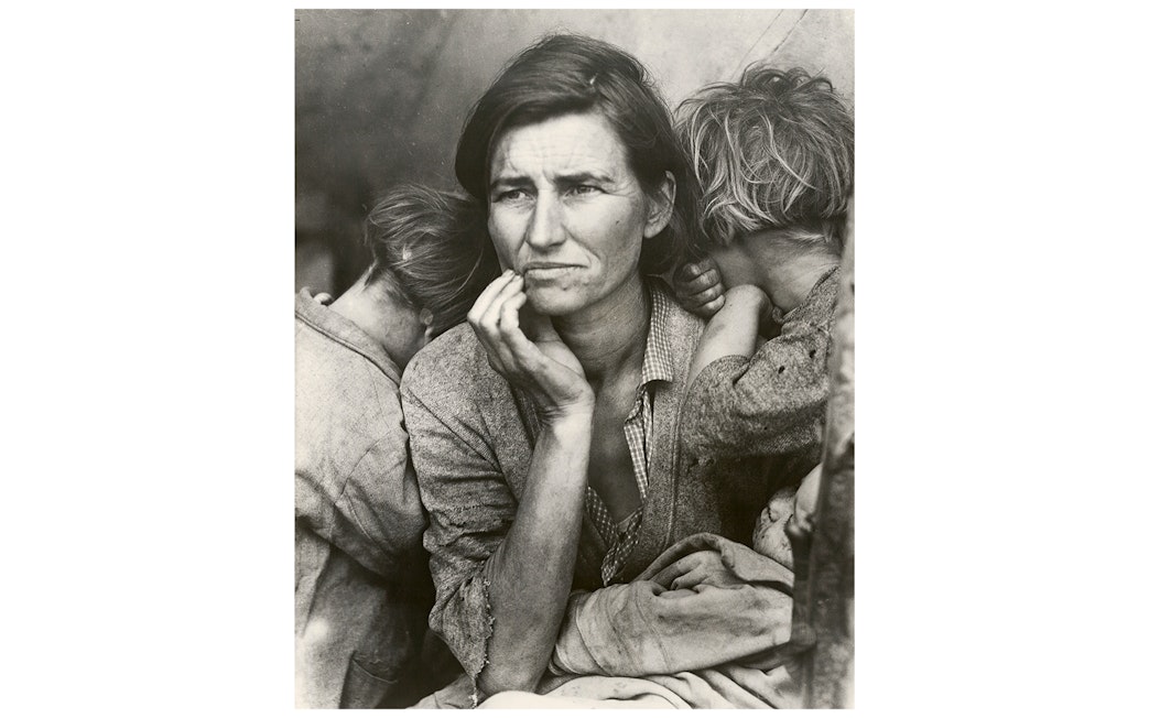 Woman with children, part of Women Photographers (1900-1975) exhibition at National Gallery of Victoria.