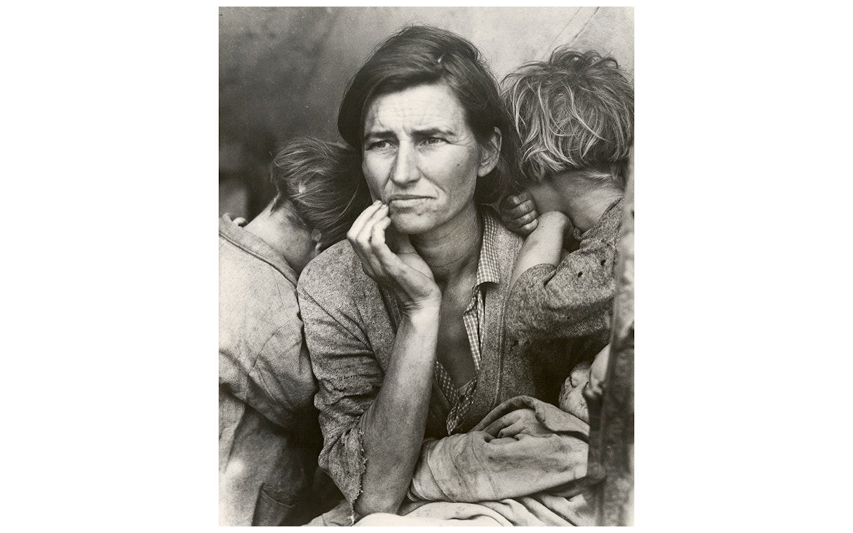 Woman with children, part of Women Photographers (1900-1975) exhibition at National Gallery of Victoria.