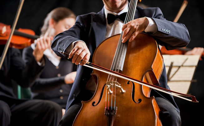 St. Anne's Church interior with musicians performing a classical concert in Vienna.