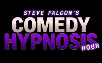 Steve Falcon's Comedy Hypnosis Hour logo in bold text.