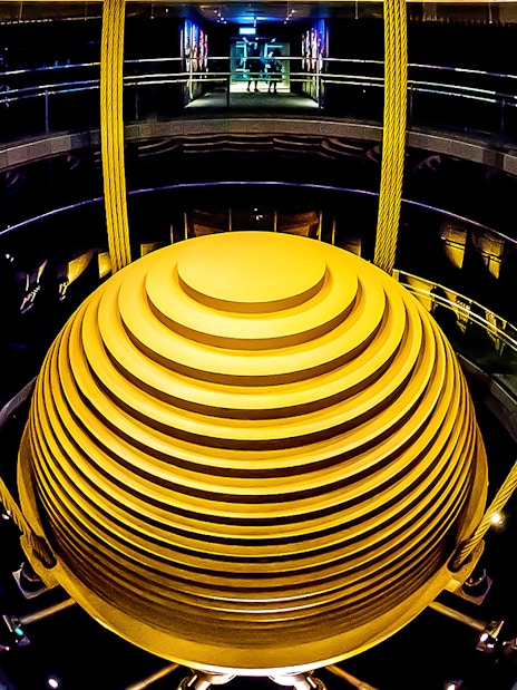 Taipei 101 Observatory damper ball, Taiwan.
