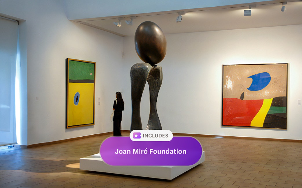 Sculpture and paintings at Joan Miró Foundation, Barcelona.