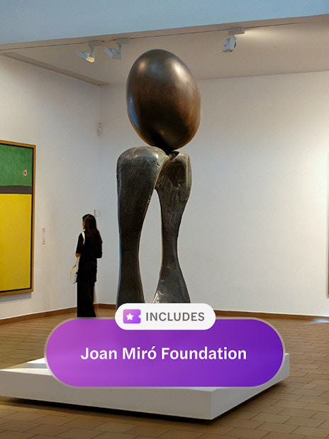 Sculpture and paintings at Joan Miró Foundation, Barcelona.