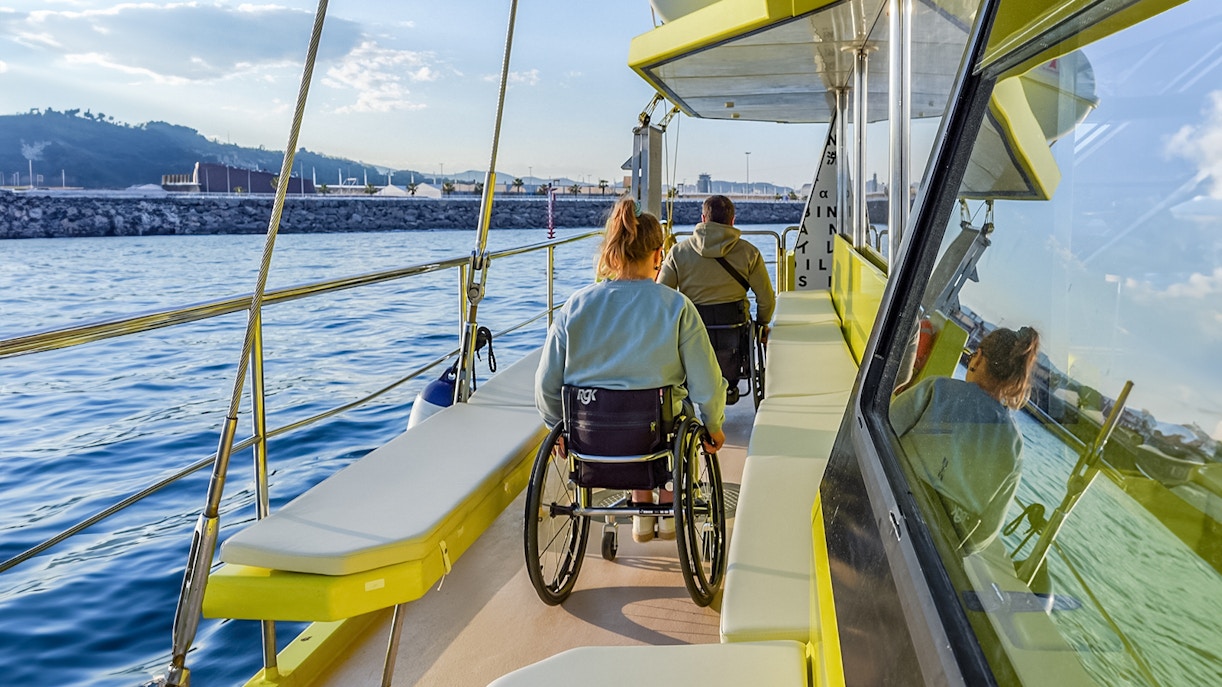 wheelchair accessibility at eco catamaran cruise