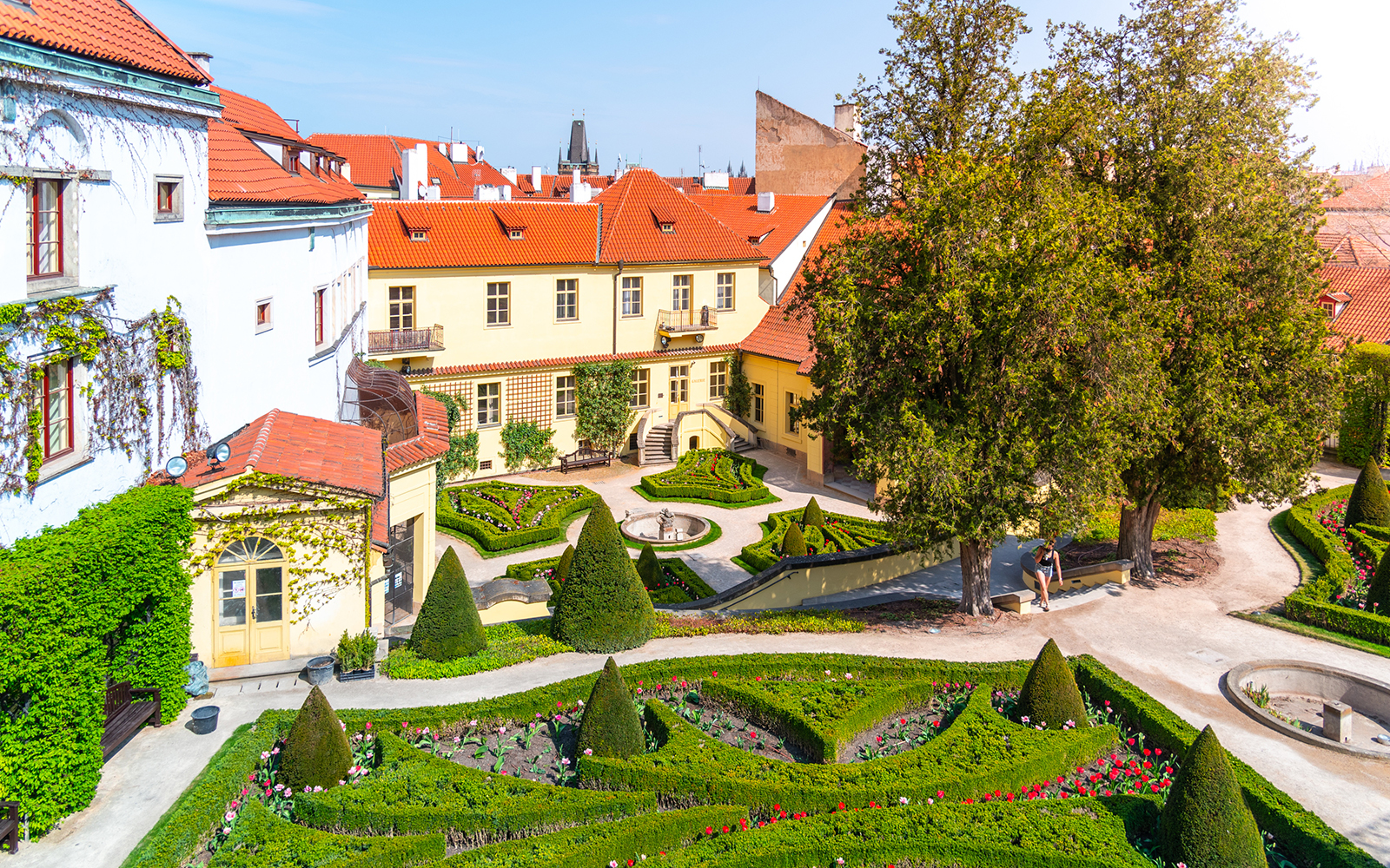 Vrtbovska garden - beautiful baroque garden with multiple terraced platforms,