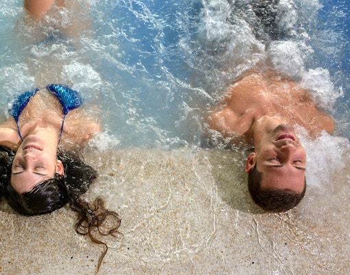People enjoying the hydrotherapy